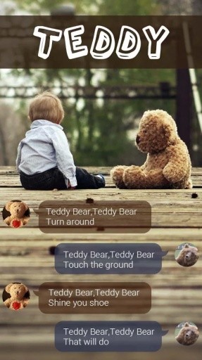 (FREE) GO SMS PRO TEDDY THEME截图1