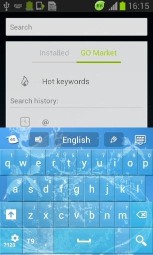 水蓝色键盘GO截图2