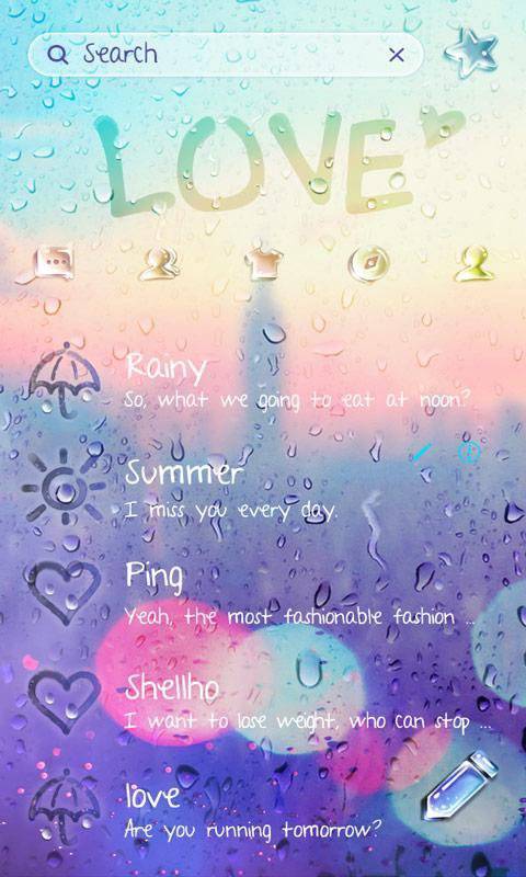 (FREE) GO SMS RAINY THEME截图1