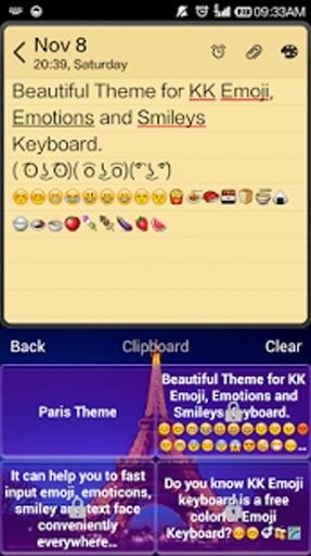 Emoji Keyboard-Paris,Emoticons截图2