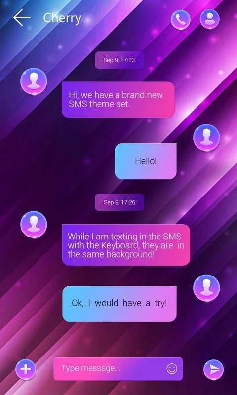 (FREE) GO SMS GRADIENT THEME截图1