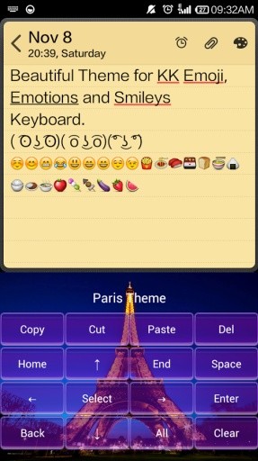 Emoji Keyboard-Paris,Emoticons截图8