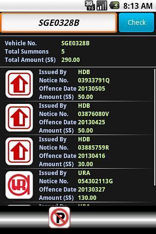 Singapore Parking Summons截图1