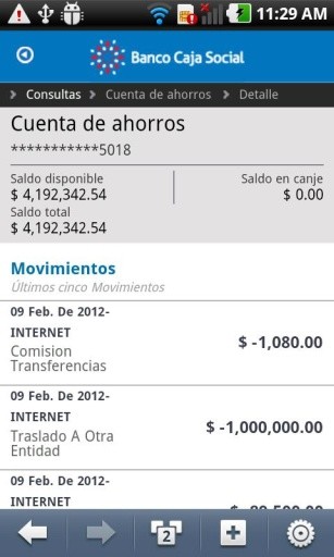 Banco Caja Social Móvil截图5