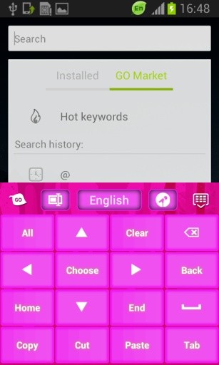 Pink Keyboard GO Theme截图11