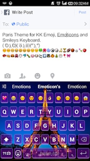Emoji Keyboard-Paris,Emoticons截图1