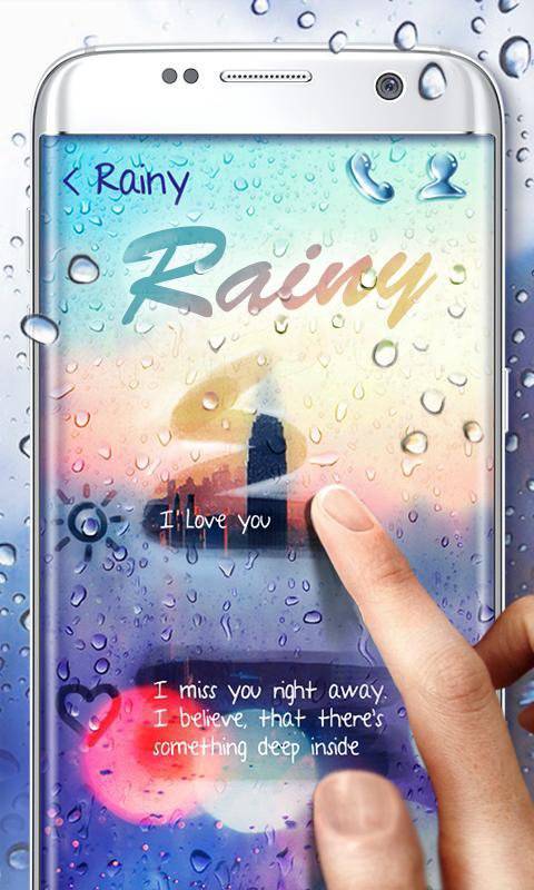 (FREE) GO SMS RAINY THEME截图4