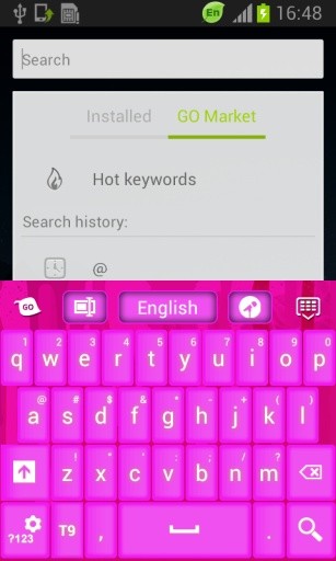 Pink Keyboard GO Theme截图8