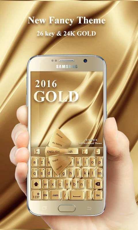 Gold 2016 GO Keyboard Theme截图2