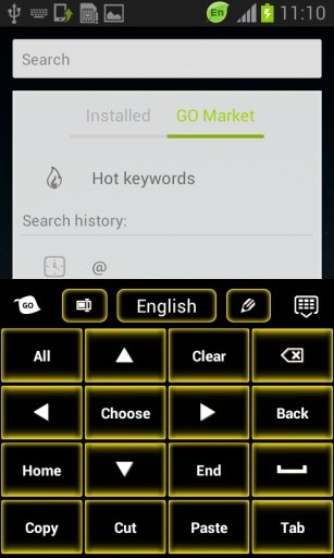 黄色的霓虹灯键盘GO截图9
