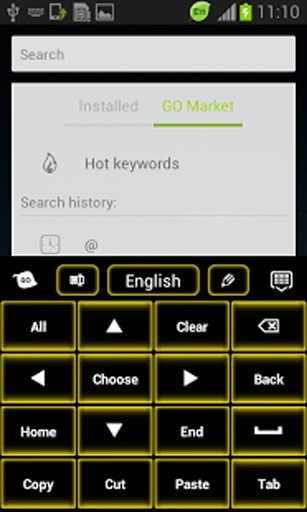 黄色的霓虹灯键盘GO截图3