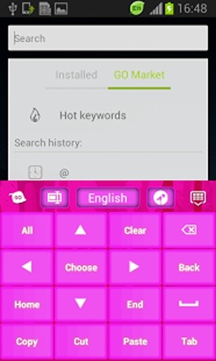 Pink Keyboard GO Theme截图5