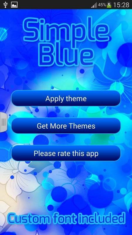 GO Keyboard Simple Blue Theme截图2