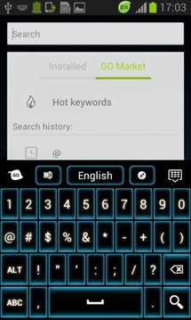 蓝色霓虹灯GO输入法截图