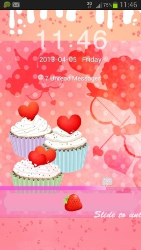 GO Locker Theme cupcake heart截图5