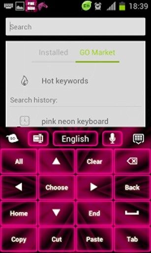 Pink Neon Keyboard GO截图6