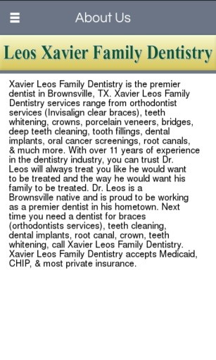 Xavier Leos Family Dentistry截图3