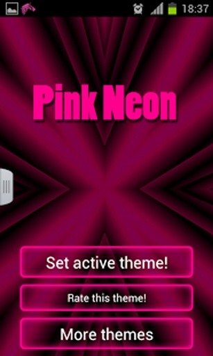 Pink Neon Keyboard GO截图1