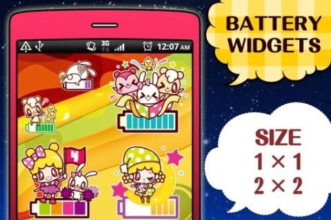 Kawaii Battery Widget截图2