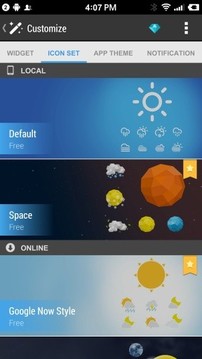 Cartoon cute weather Icon set截图