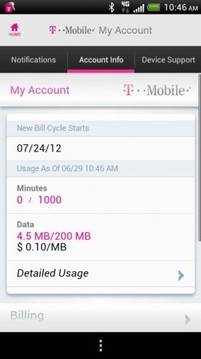 T-Mobile MyAccount截图