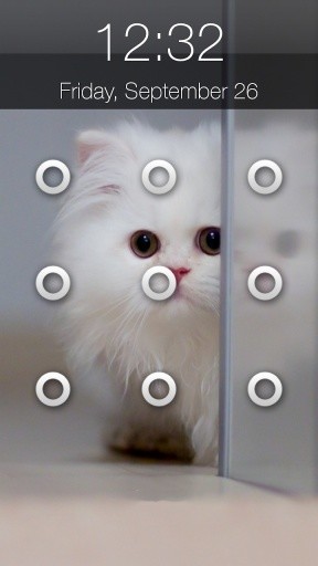 猫图案屏幕锁定截图1
