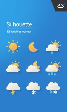 Cartoon cute weather Icon set截图