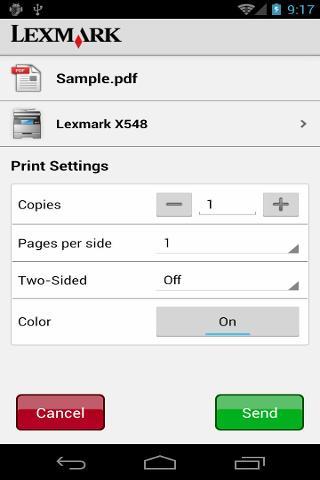 Lexmark Mobile Printing截图3