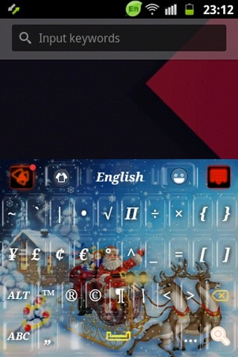 Christmas Snow GO Keyboard截图5