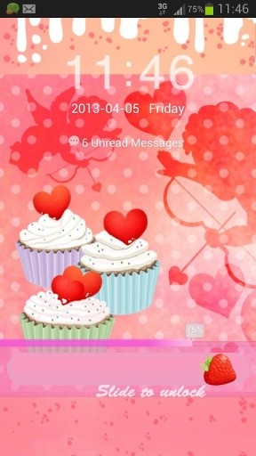 GO Locker Theme cupcake heart截图3