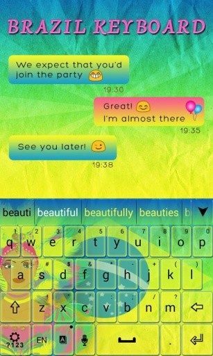 Brazil Carnival Keyboard Theme截图2