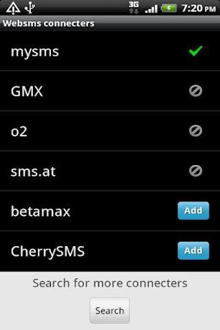 Websms - mysms out Connector截图1