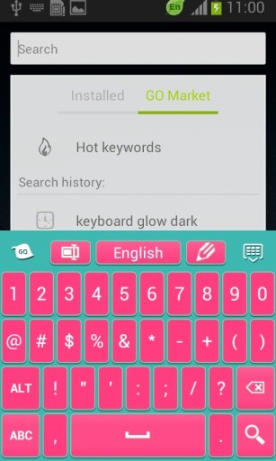 键盘的Android粉红截图10