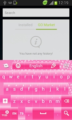 粉红色的Android键盘截图2