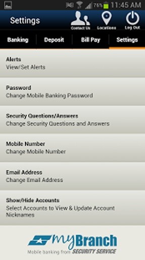 Security Service myBranch App截图5