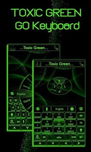 Toxic Green GO Keyboard Theme截图1