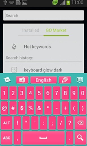 键盘的Android粉红截图4