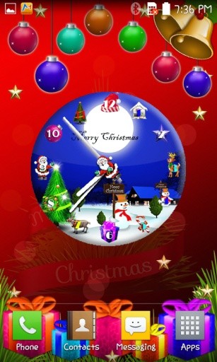 Christmas Clock live wallpaper截图2