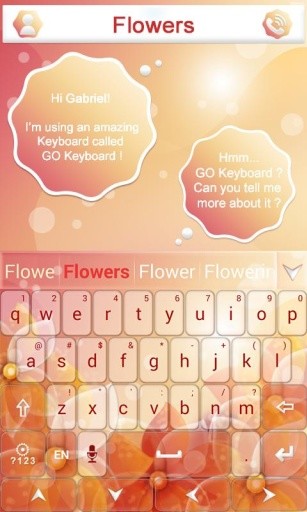 Flowers GO Keyboard截图7