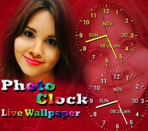 Photo Clock Live Wallpaper截图1