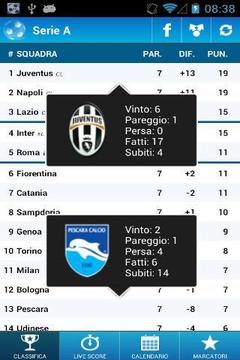 Serie A意大利甲级联赛截图
