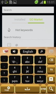 Neon Gold Go Keyboard截图