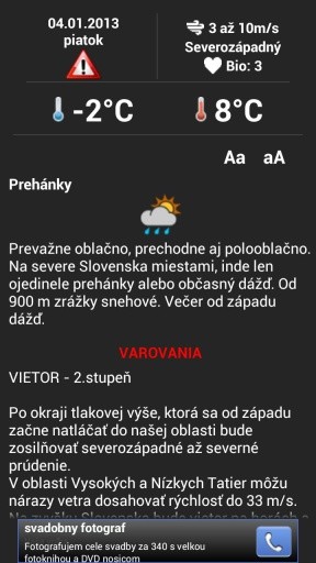 iMeteo.sk Počasie+ iRadar截图5