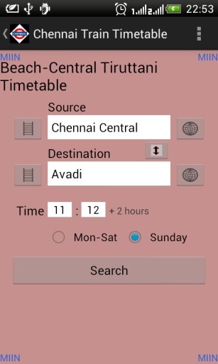 Chennai Local Train Timetable截图5