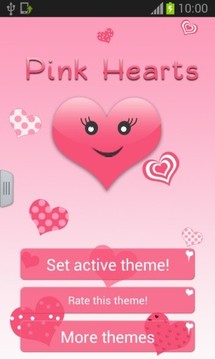 粉红色的心的键盘截图