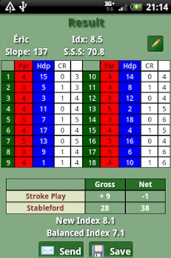 高尔夫记分卡 Golf ScoreCard Free截图3