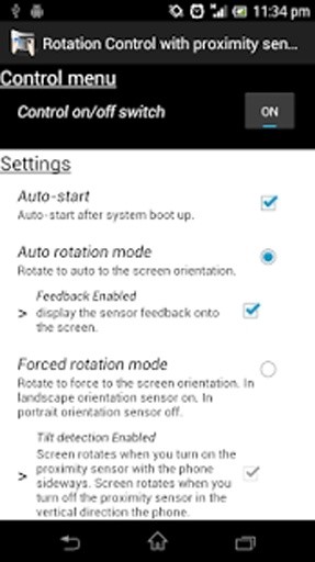 Rotation with proximity sensor截图1