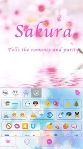 Sakura Theme Emoji Keyboard截图1