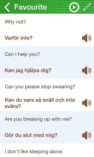 Learn Swedish Phrasebook Free截图4