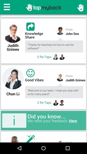 Tap My Back – Team engagement截图2